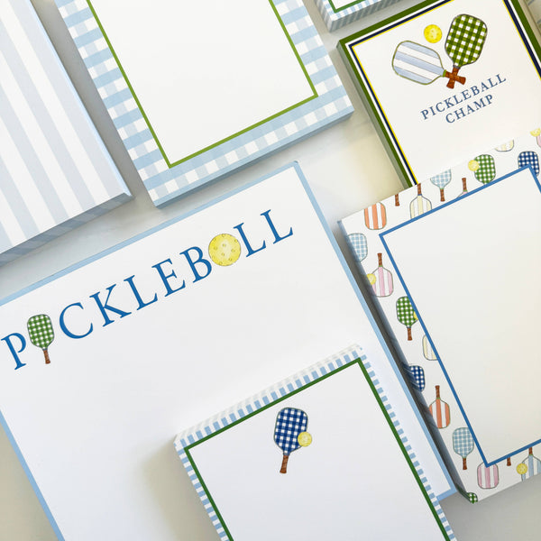 In Stock 8.5x8.5 Preppy Pickleball Slab Notepad