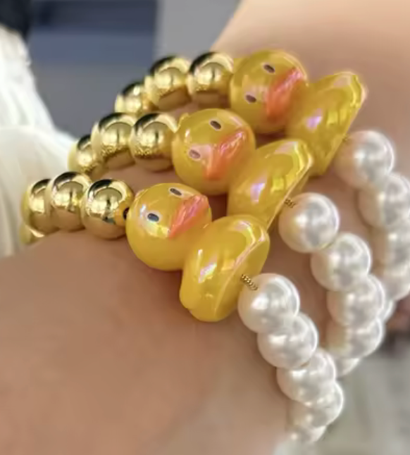 Duckie- Pearl and Bead Sliding Bracelet