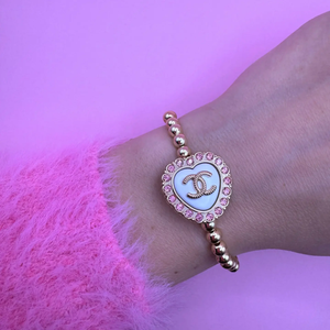 14K GF 5mm Beaded Bracelet: 6.5"