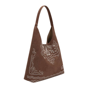 Eunice Tobacco Vegan Suede Tote Bag