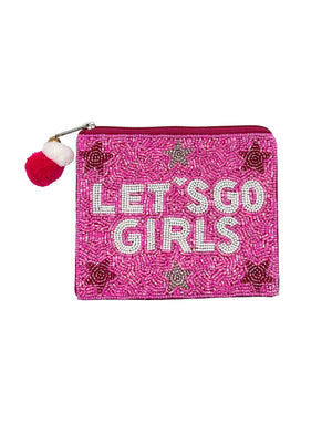 Let's Go Girls Beaded Coin Pouch