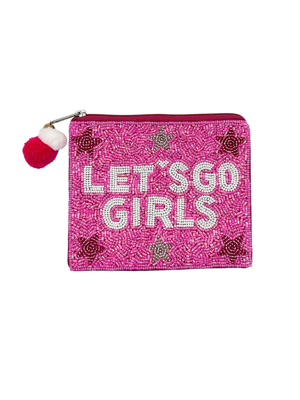 Let's Go Girls Beaded Coin Pouch