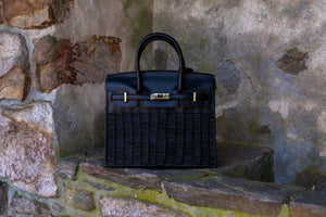 Margo Black or Chocolate Wicker Handbag