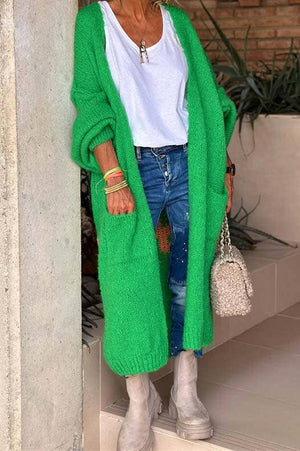 Love and Peace Knit Cardigan: ORANGE / S/M