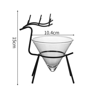 Reindeer Cocktail Glasses: Black