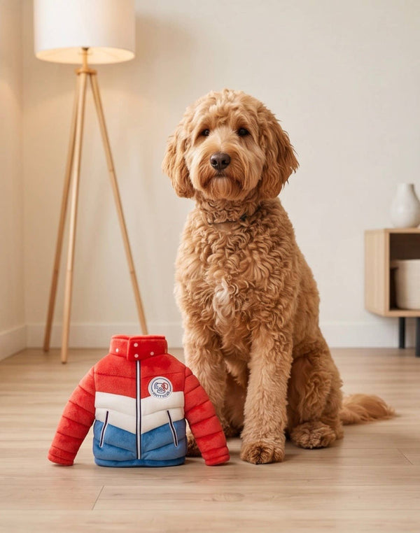 Muttcler Puffer Jacket  | Squeaker Dog Toy