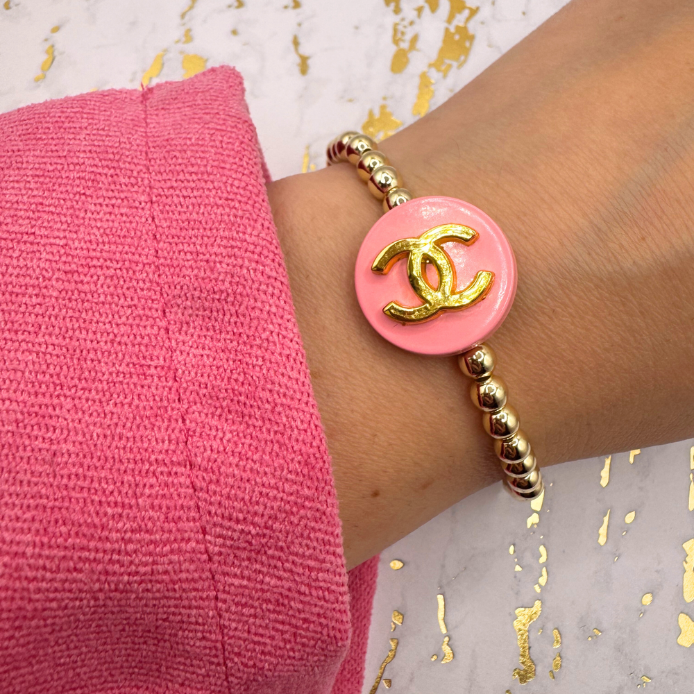 14K GF 5mm Beaded Bracelet: 7"