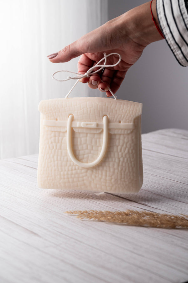 Luxury Bag - Huge Handbag Purse Candle/ Holiday Spice in Green