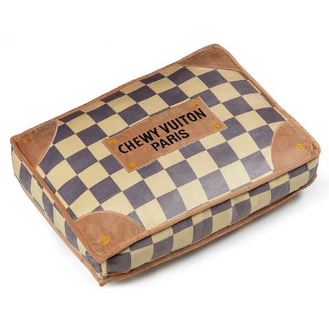 Checker Chewy Vuiton Bed Soft, Washable Dog Bed: Small