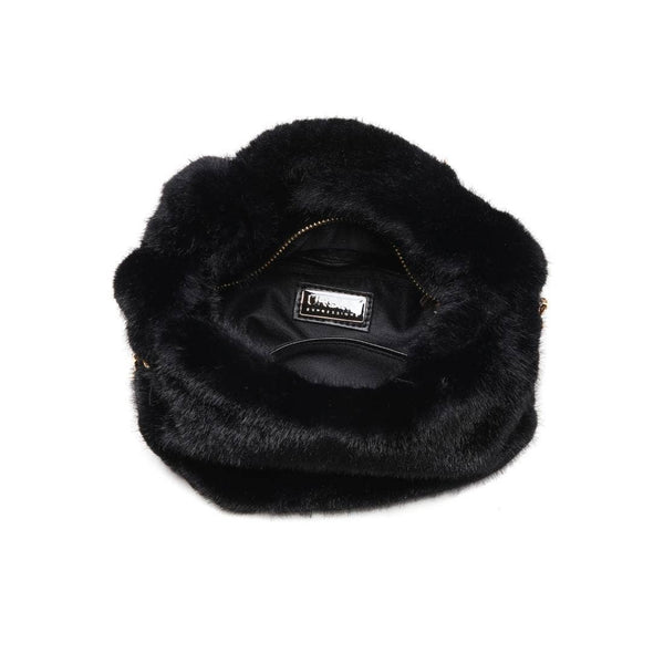 Monica - Faux Fur Crossbody: Black