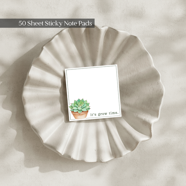 Succulent Plant Lovers: 50 Sheet Post-It Note Notepad