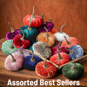 Velvet Pumpkins | Fall Mantel Décor & Thoughtful Gift - Large