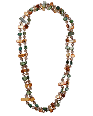 Long Ariel- Necklace-Natural Bead Long Necklace