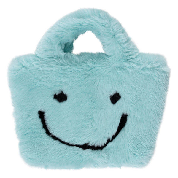 Faux Fur Fuzzy Happy Face Purses PerfectGift: PINK