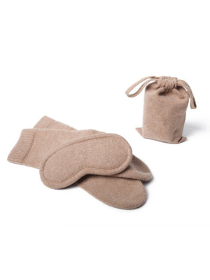 Cashmere Travel Set: Black or Heather Copper