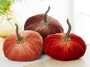 Velvet Pumpkin | Fall Accent & Thoughtful Gift - XL