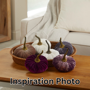 Velvet Pumpkins | Fall Mantel Décor & Thoughtful Gift - Large