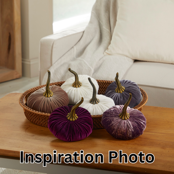 Velvet Pumpkins | Fall Mantel Décor & Thoughtful Gift - Large