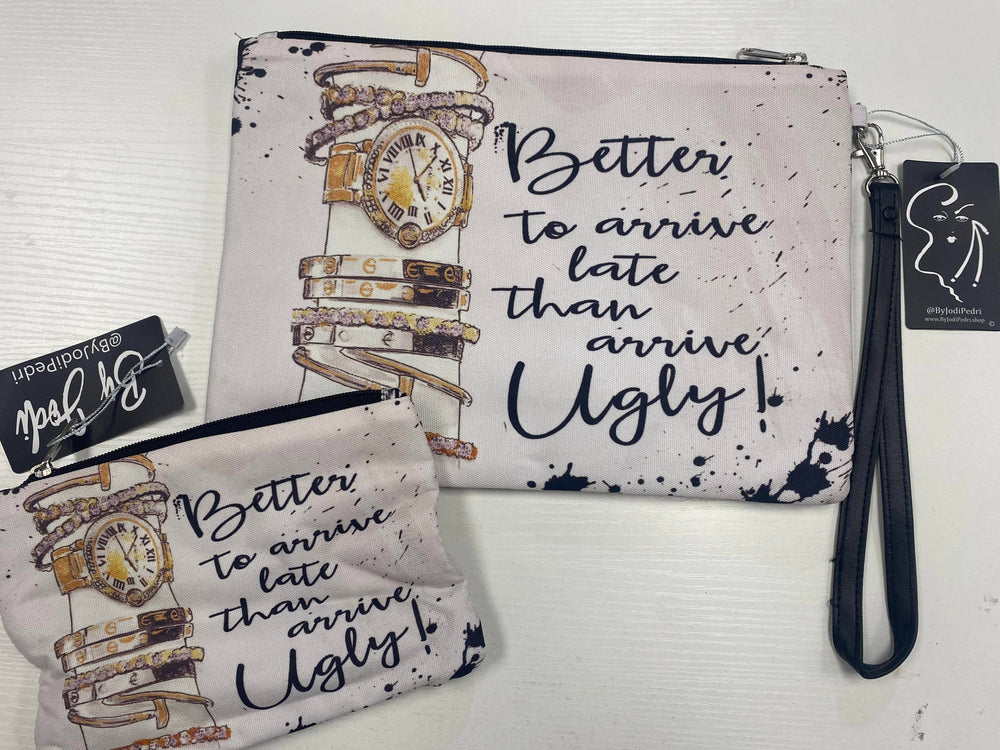 Better to Arrive Late Makeup Bag, Accessory Pouch: Small