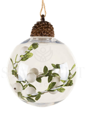 Snowberry Wishes Ball Ornament | 5″