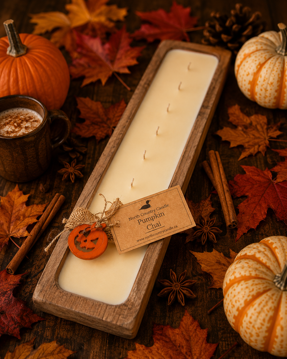 Pumpkin Chai - 18” Dough Bowl Candle