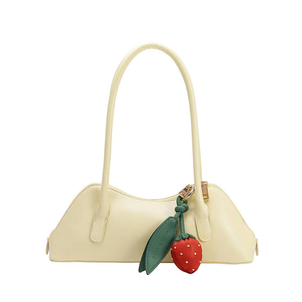 Strawberry Red Recycled Vegan Leather Bag Charm