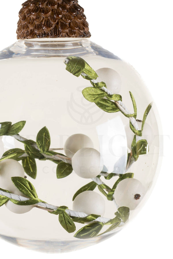 Snowberry Wishes Ball Ornament | 5″