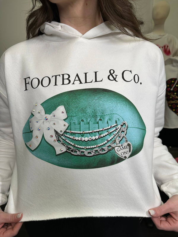 Football & Co. Graphic Cropped Hoodie