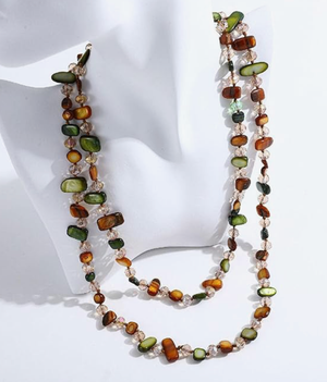 Long Ariel- Necklace-Natural Bead Long Necklace