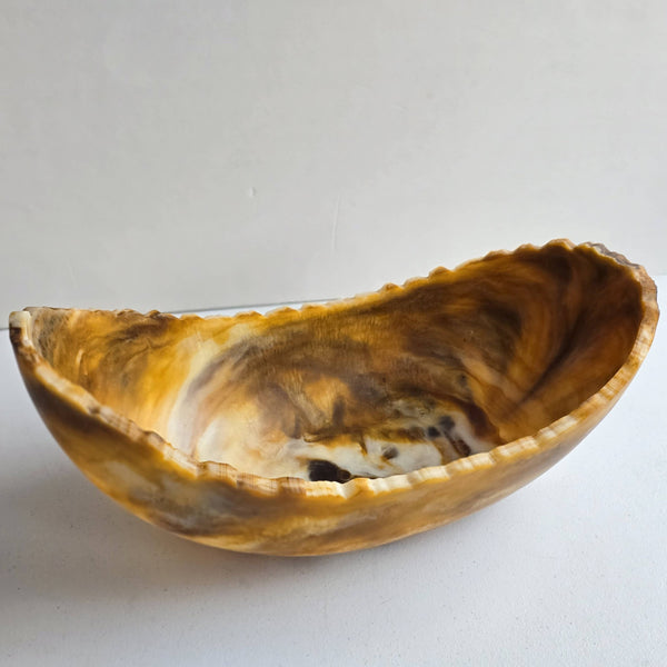 Medium Resin Trough - Entryway Catchall - Decorative Bowl: Ivory
