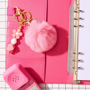 A5 Binder: 6 Hole with Elastic Pen Holder & Magnetic Closure: Yellow