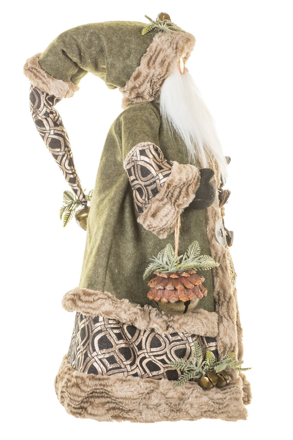 Woodland Noel Santa with Jingle Bells | 24.25″