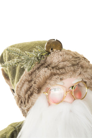 Woodland Noel Santa with Jingle Bells | 24.25″