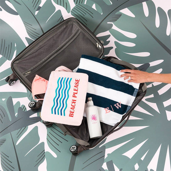 Beach Please! Waterproof Wet Bikini And Swimsuit Bag - Blush Pink