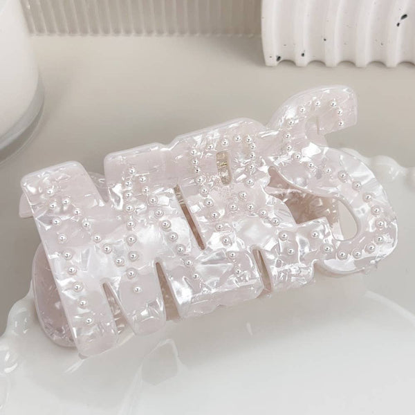 Rhinestone MRS. Hair Clips Bridal