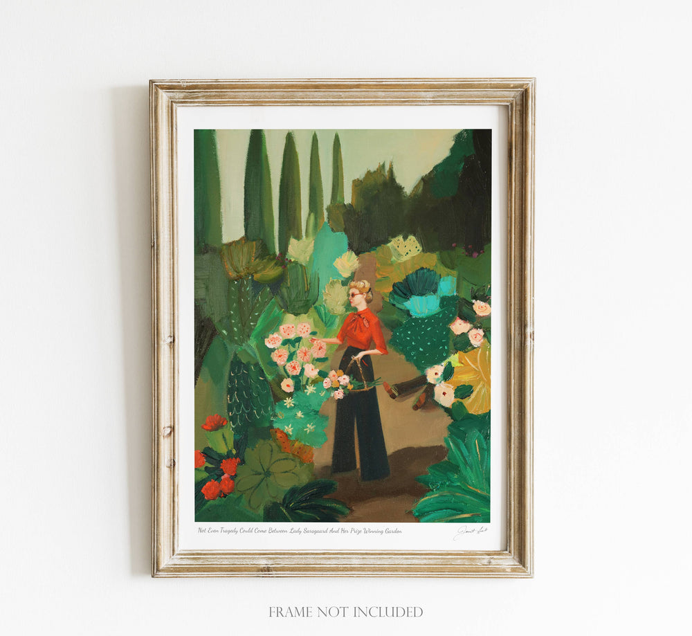 Not Even Tragedy Could Come Between Lady Saarsgard...8.5x11 with Frame