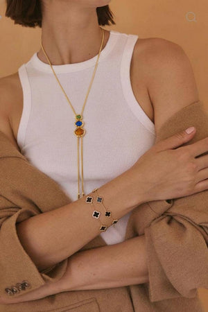 Millie Gem | 14K Gold PVD Bolo Lariat Necklace