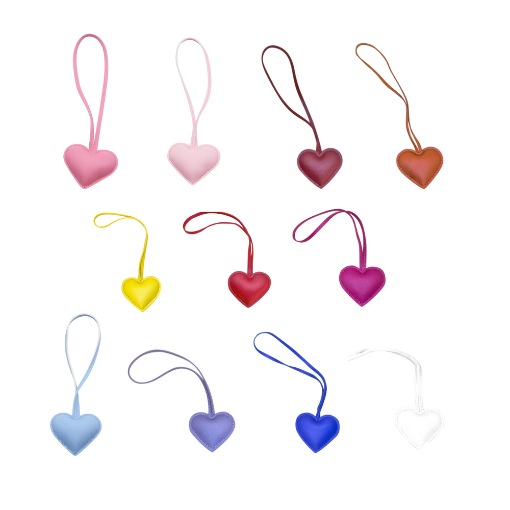 Heart Bag Charms Fuchsia