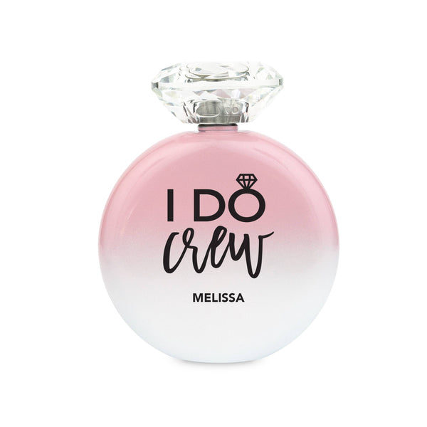 Shimmer-Colored Stainless Steel Hip Flask - I Do Crew: Pastel Pink / Black