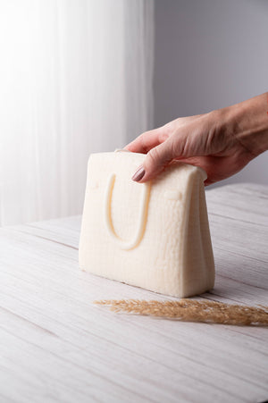 Luxury Bag - Huge Handbag Purse Candle/ Holiday Spice in Green