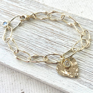 Heart bracelet love valentines jewelry 