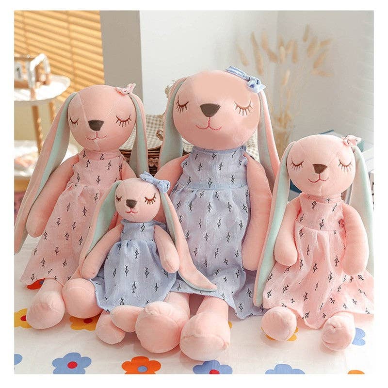 Bunny Doll Soft Throw Pillow oPlush Toys: BLUE / M