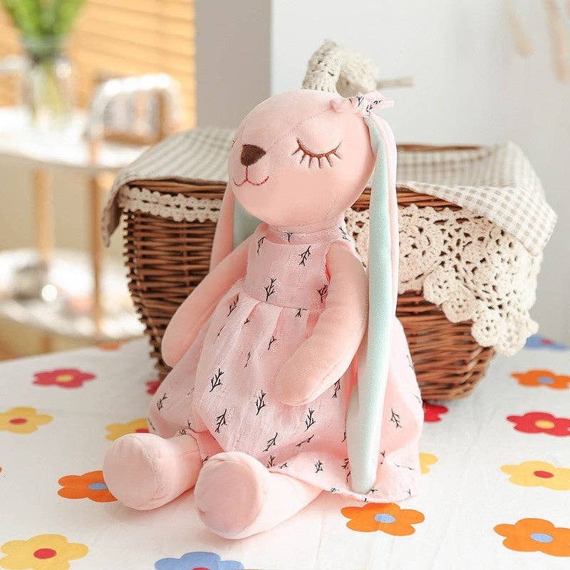 Bunny Doll Soft Throw Pillow Plush Toys: PINK / S
