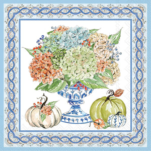 Fall Hydrangea Urn Cocktail Napkins 20 ct Rosanne Beck