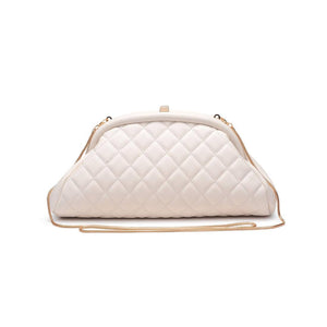 Ava - Quilted Clutch: Black