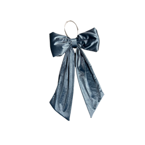 Dusty Blue Velvet Holiday Bows: Small