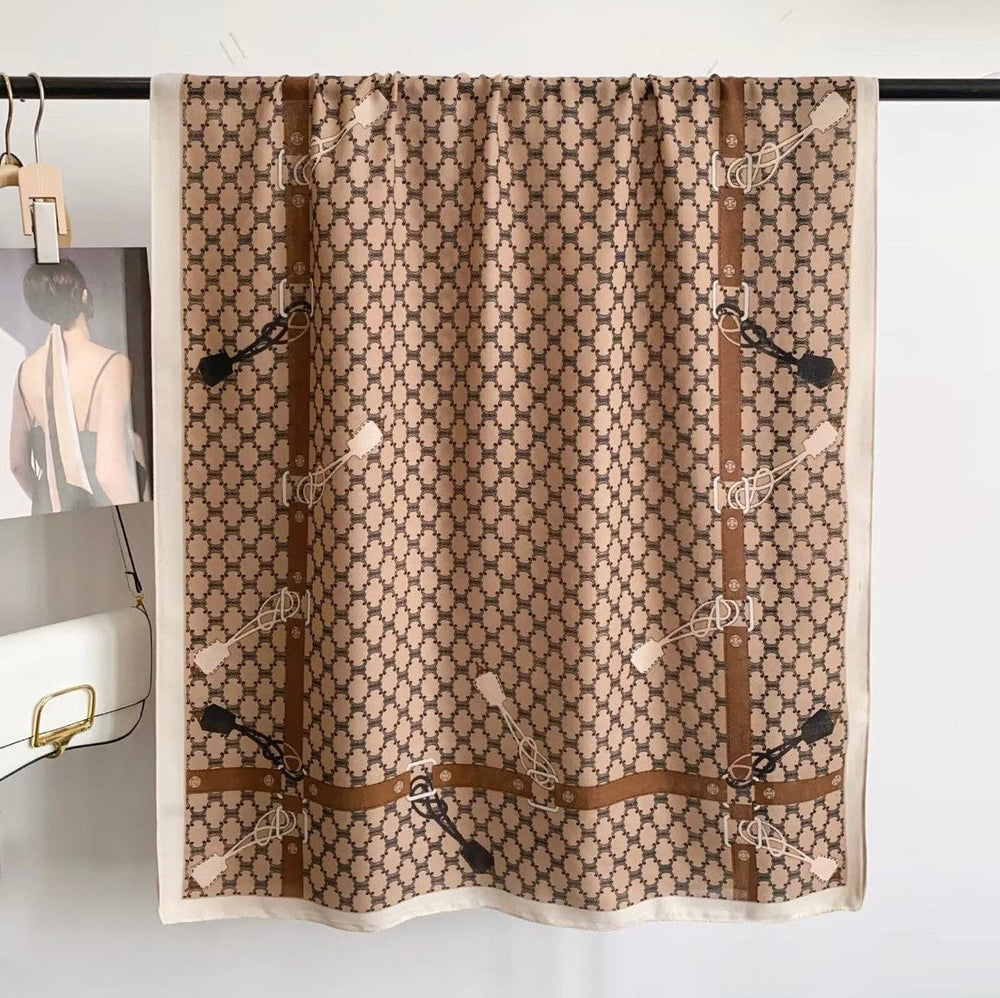 The Heritage Link Scarf | Camel & Cream