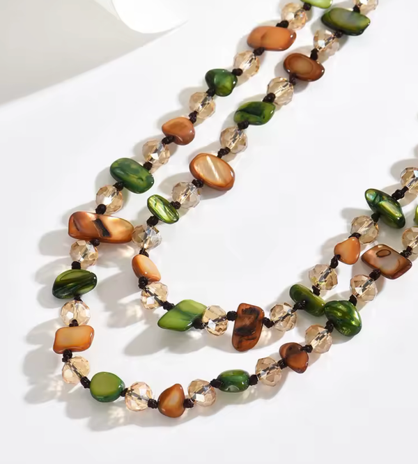 Long Ariel- Necklace-Natural Bead Long Necklace