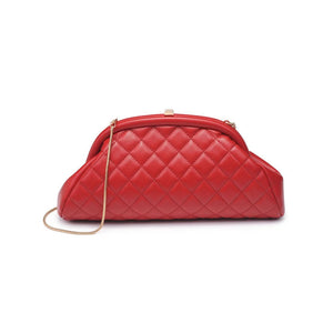 Ava - Quilted Clutch: Black