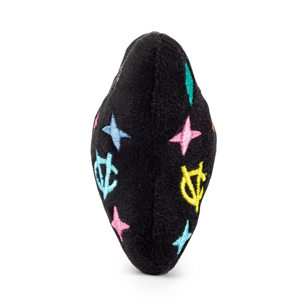 Black Monogram Chewy Vuiton Bone Squeaker Dog Toy: XL